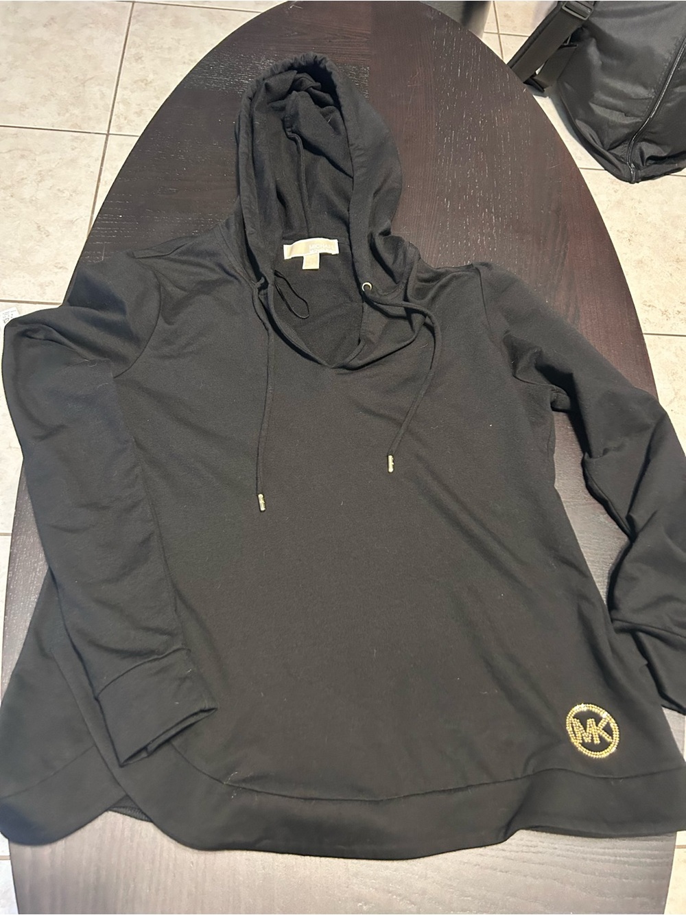Michael Kors Black Hoodie with Gold Label